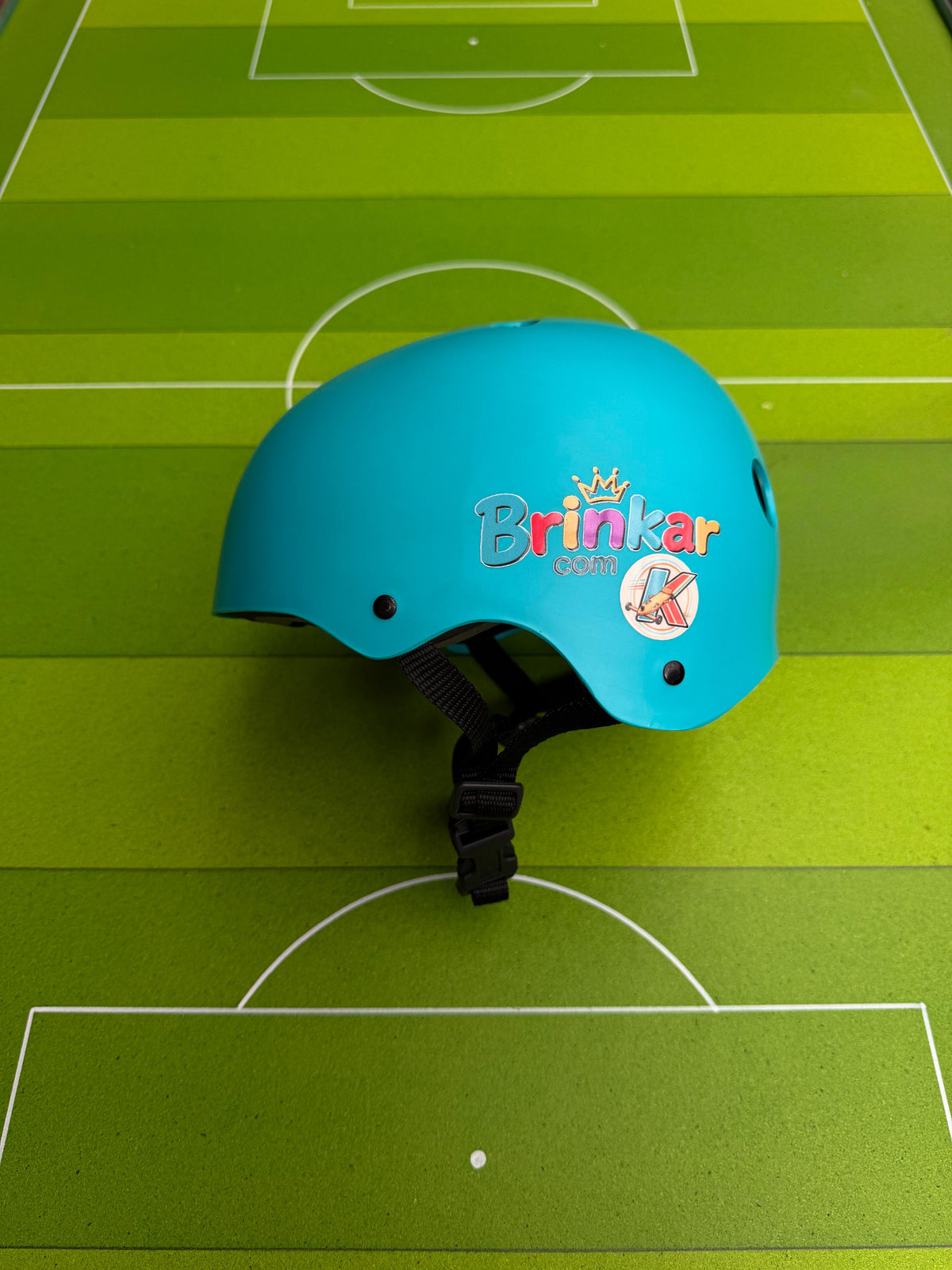 Capacete de proteção azul turquesa